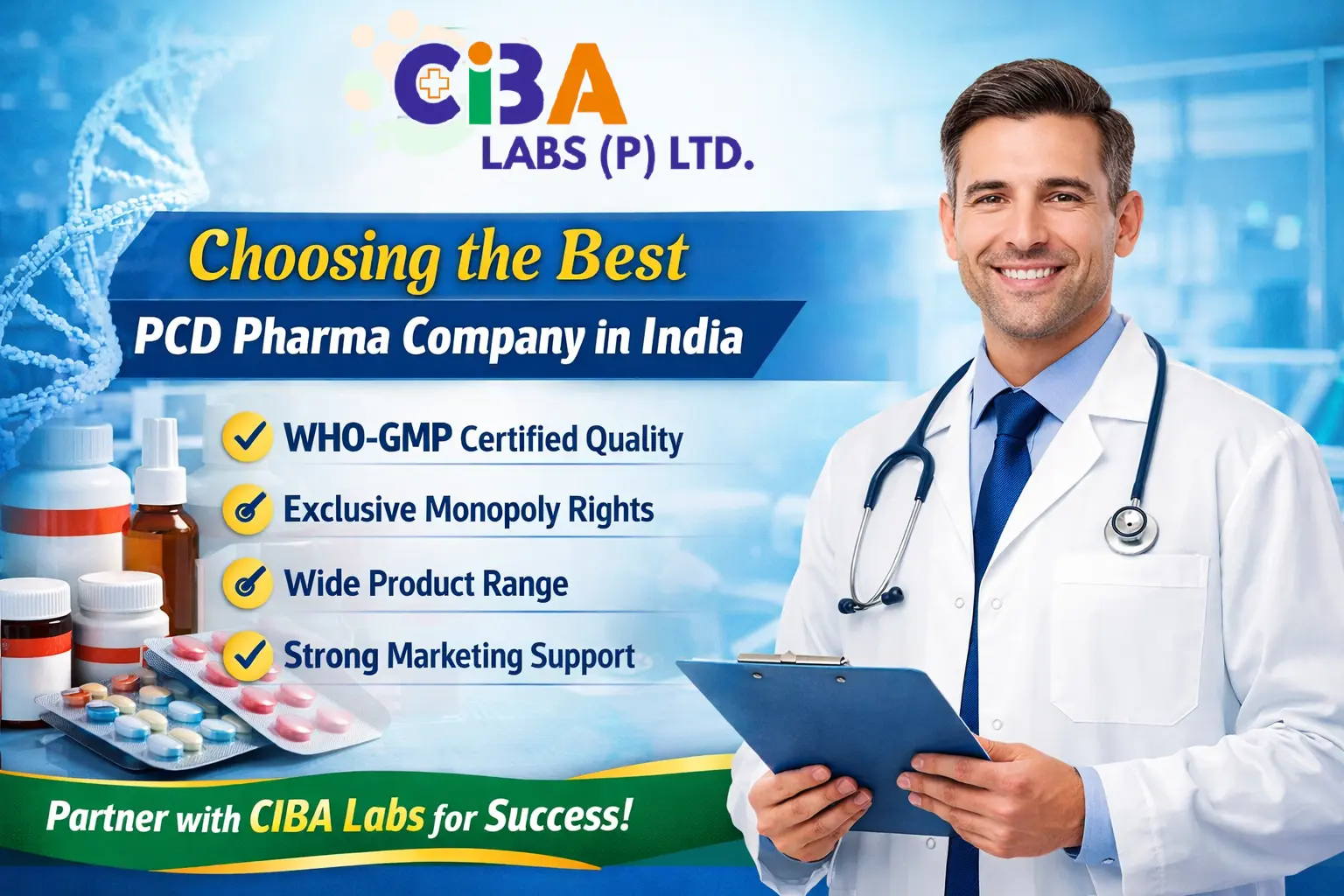 How to Choose the Best PCD Pharma Company in India – Why CIBA Labs is the Right Choice